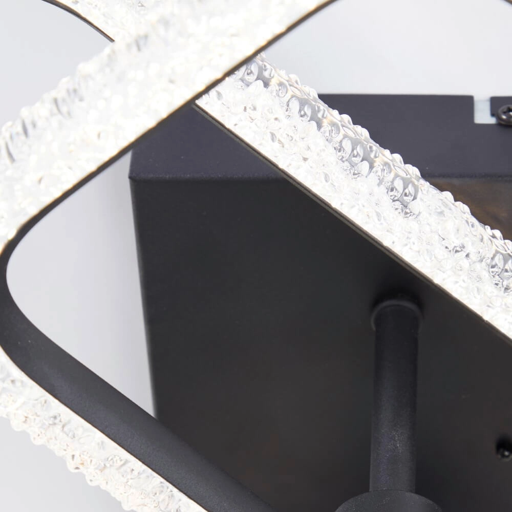 Vierkante plafondlamp Aydin zwart Brilliant 4004353442070