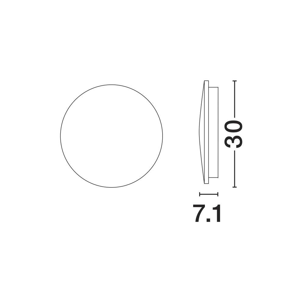 Ronde wandlamp Copper wit Ø 30cm Lyora 5212017447371