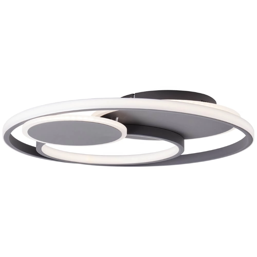 Plafondlamp Runda 50cm 3-rings Antraciet Plafondlamp Runda 50cm 3-rings Antraciet