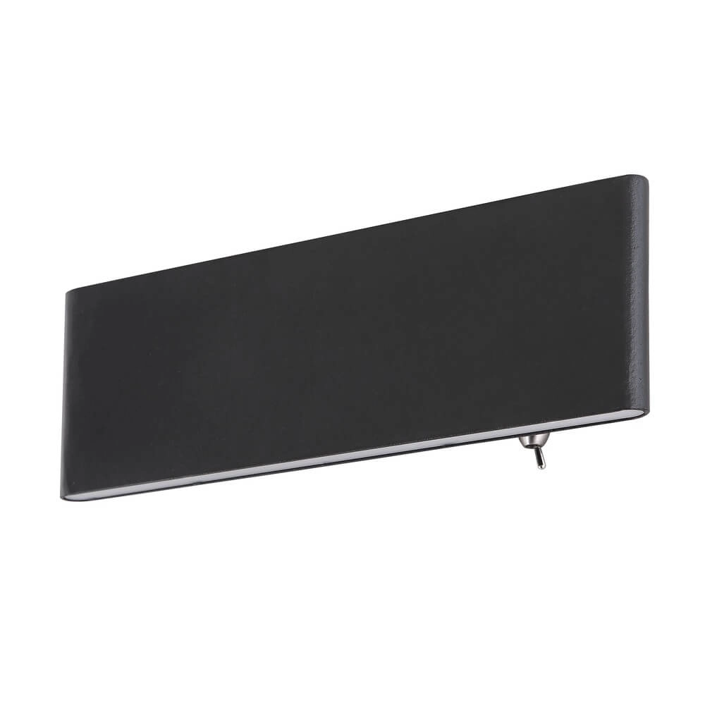 Design wandlamp Siegfried S zwart met schakelaar Globo 9007371402366