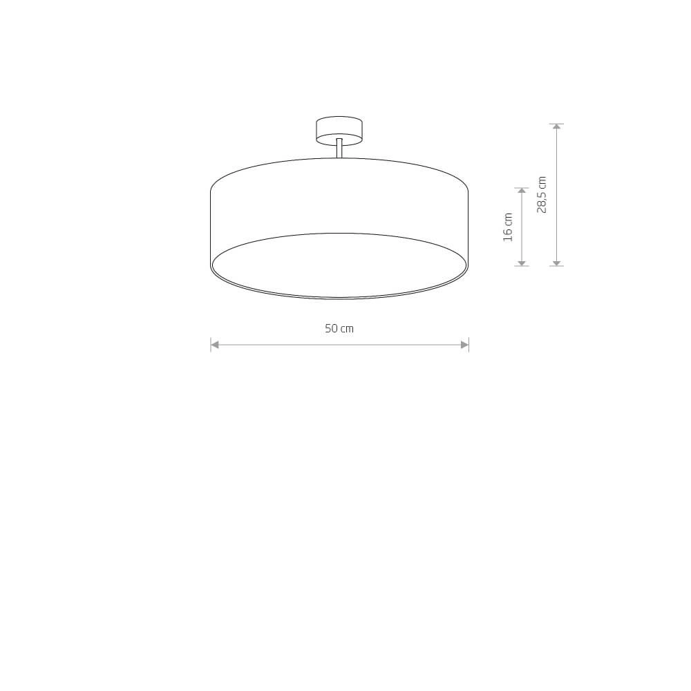 Zwarte plafondlamp Violet Ø 50cm Lyora 5903139796194