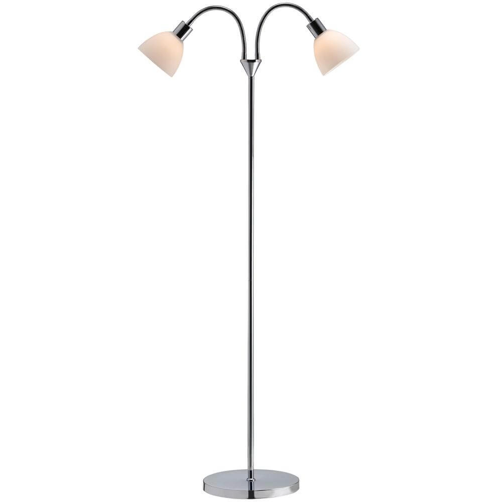 Vloerlamp Ray 2-lichts chroom