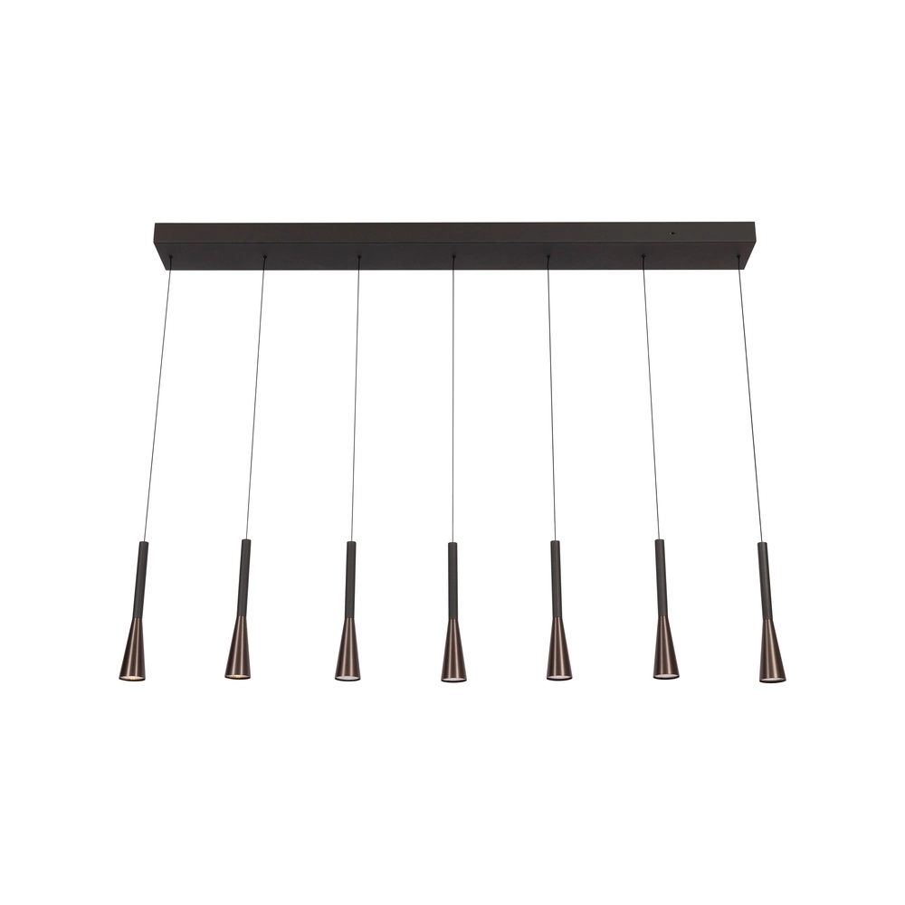 Design hanglamp Joakim 7-lichts koffie bruin Premium by Lucide 5411212242129