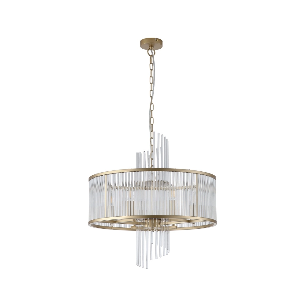 Hanglamp Lara goud met helder glas Ø 55cm Searchlight 5053423301457