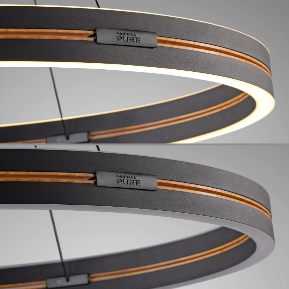 Strakke hanglamp Pure E-Loop zwart Paul Neuhaus 4012248386224