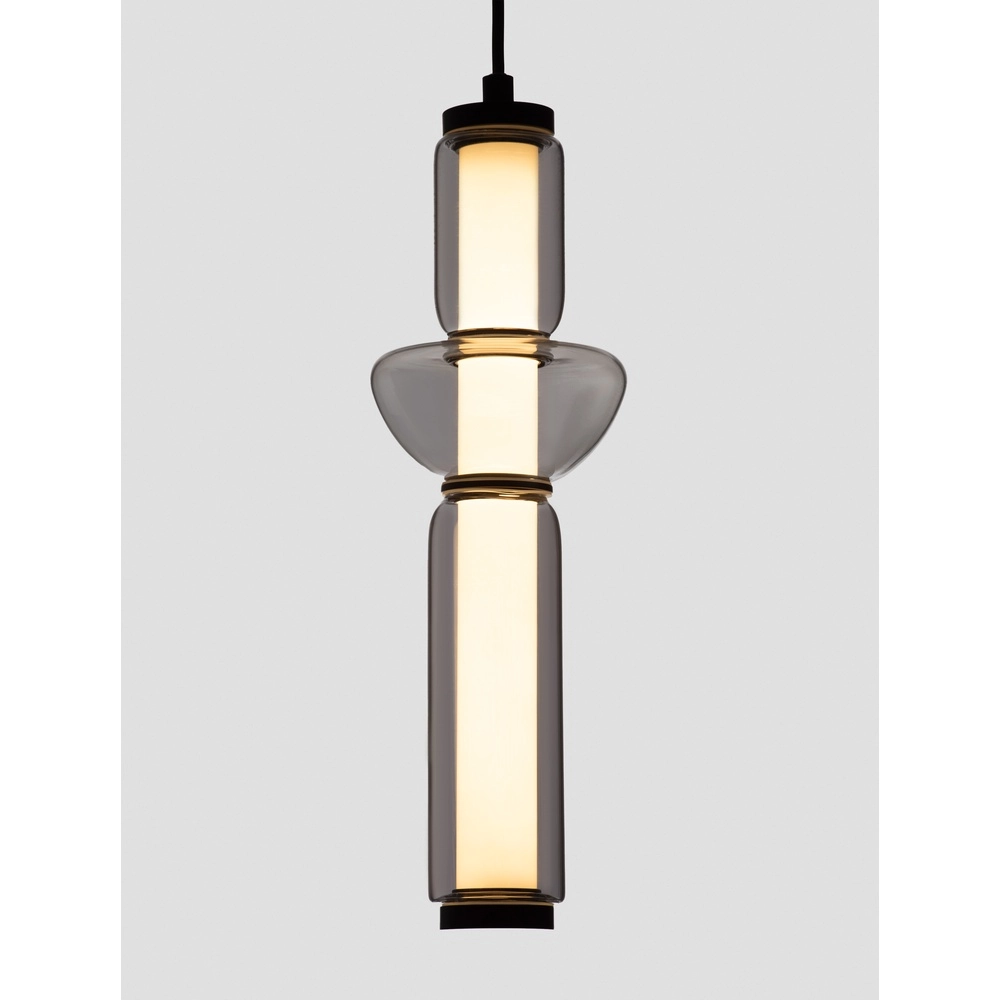 1-lichts hanglamp Ulon smoke glas Lyora 5212017474179