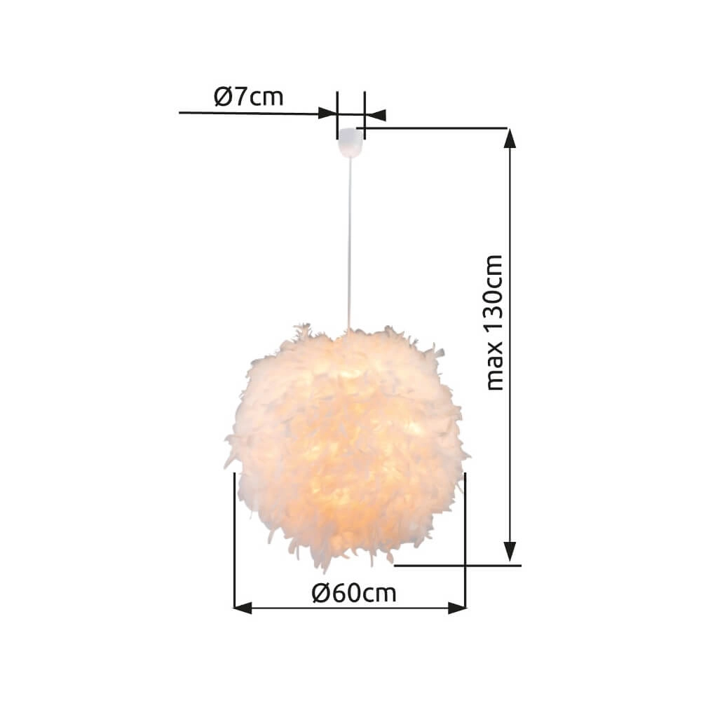 Witte hanglamp Katunga Ø 60cm Globo 9007371341450