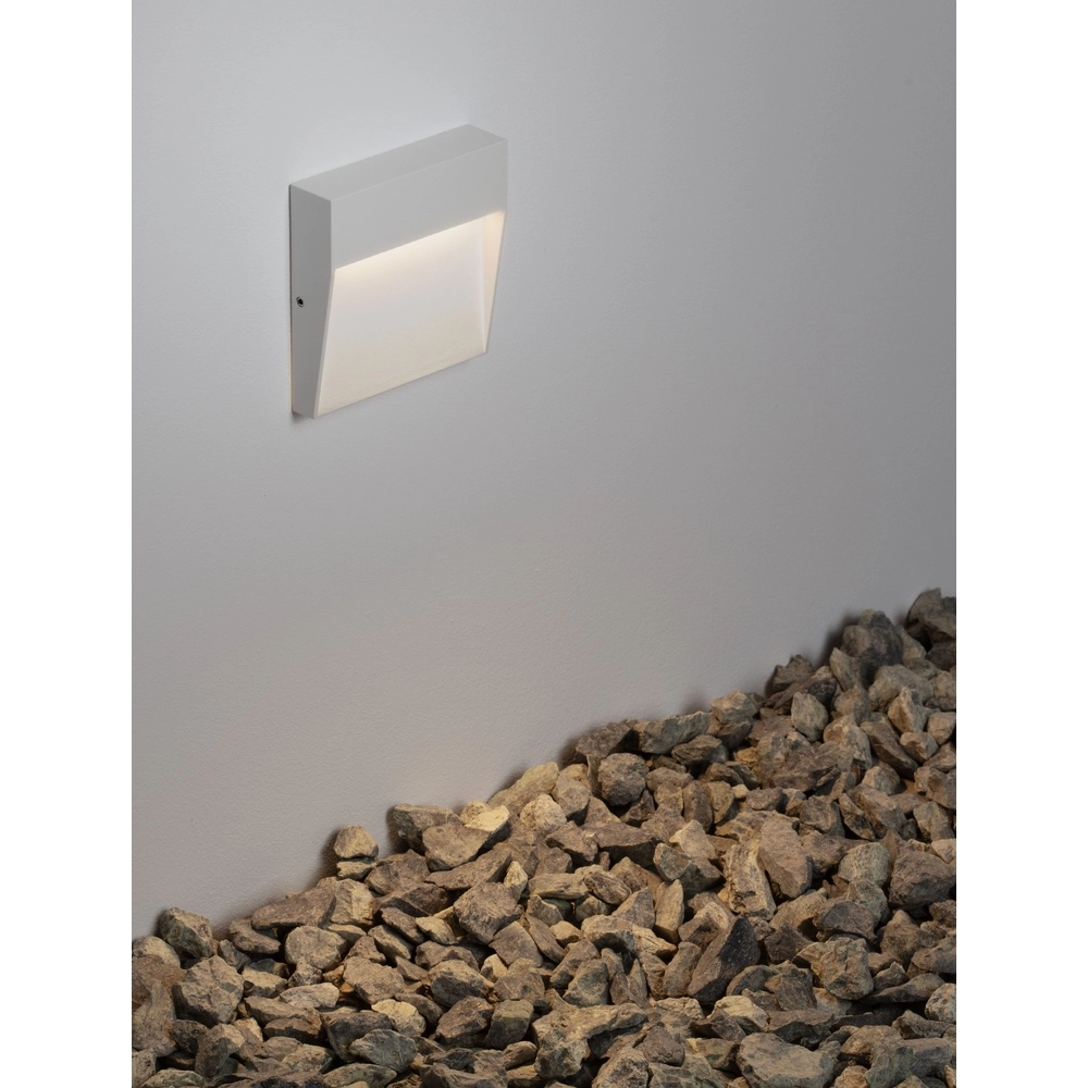 Vierkante wandlamp Toby design wit