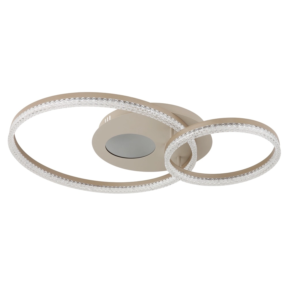 Ronde plafondlamp Sanford zand bruin Globo 9007371586738
