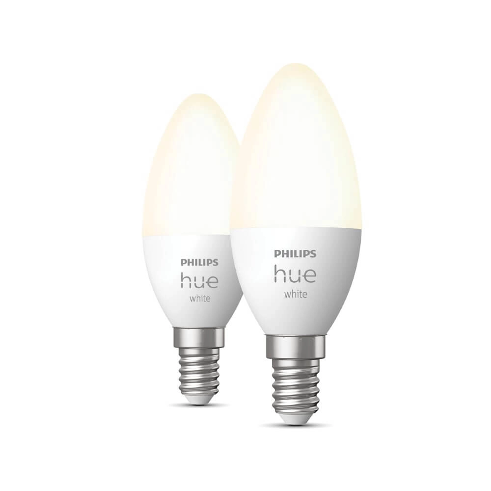 Lichtbron kaars Hue - E14 - 6W - White set van 2 Philips 8719514320628