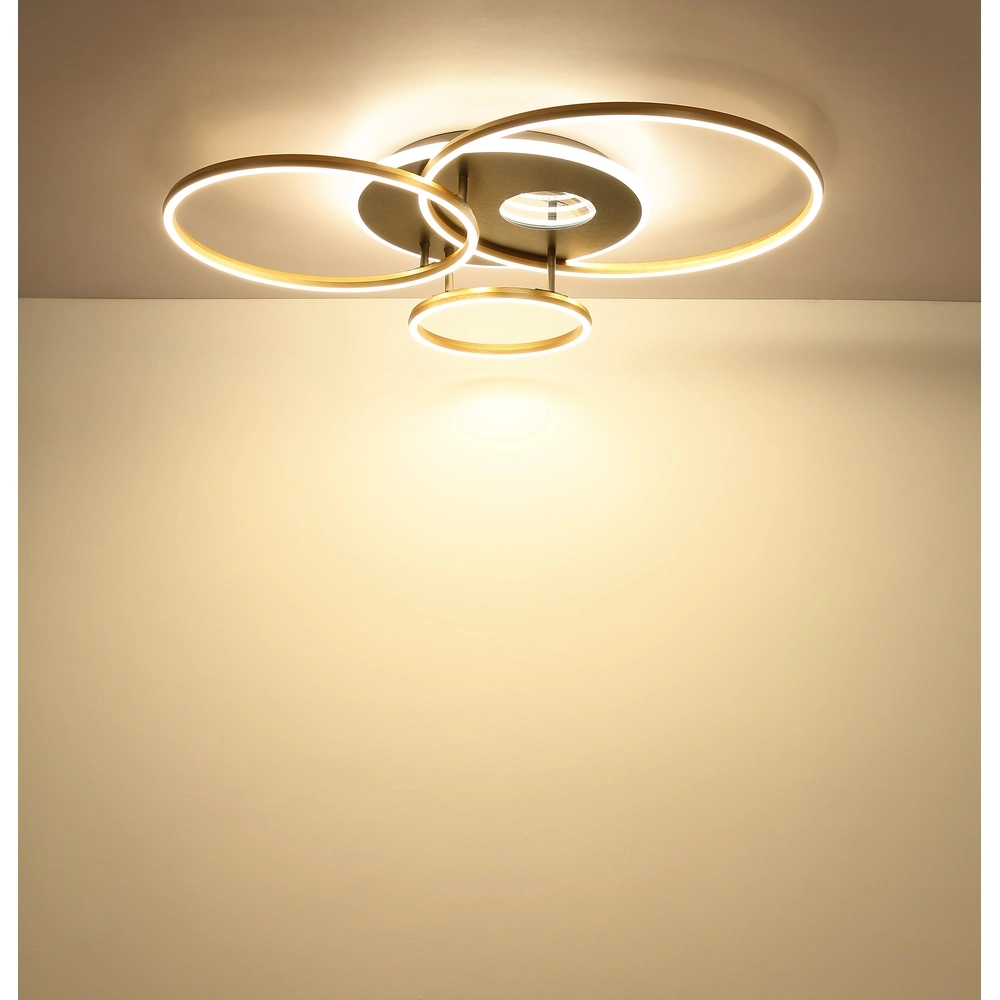 Moderne plafondlamp Invertina goud 90cm Globo 9007371572403