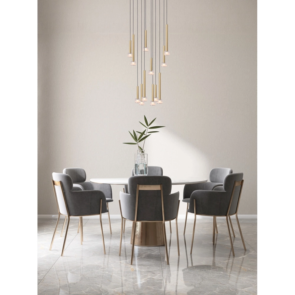 Led hanglamp Fabro 12-lichts - mat goud Masterlight 8718121317076