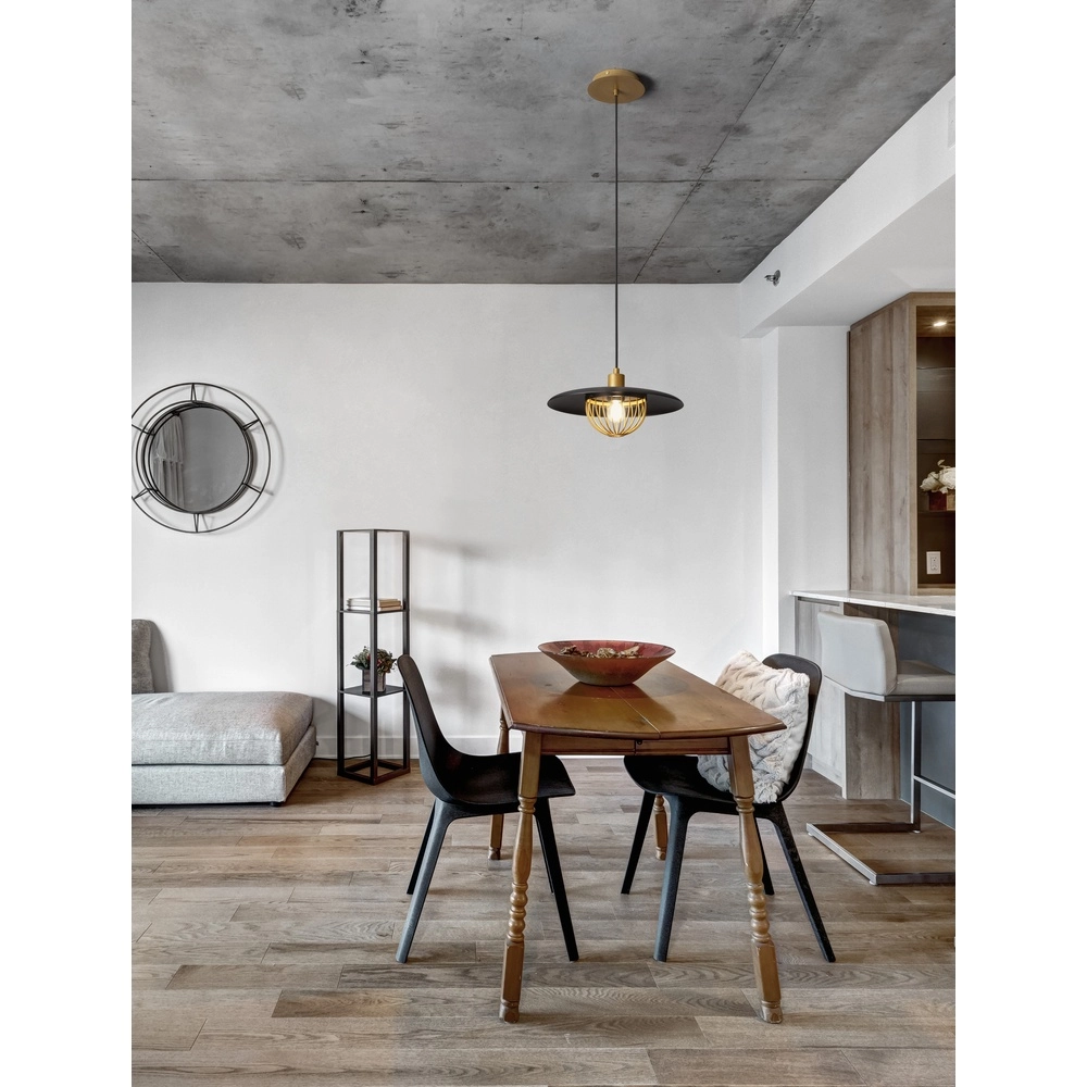 Hanglamp Fox zwart met goud Lyora 5212017433534