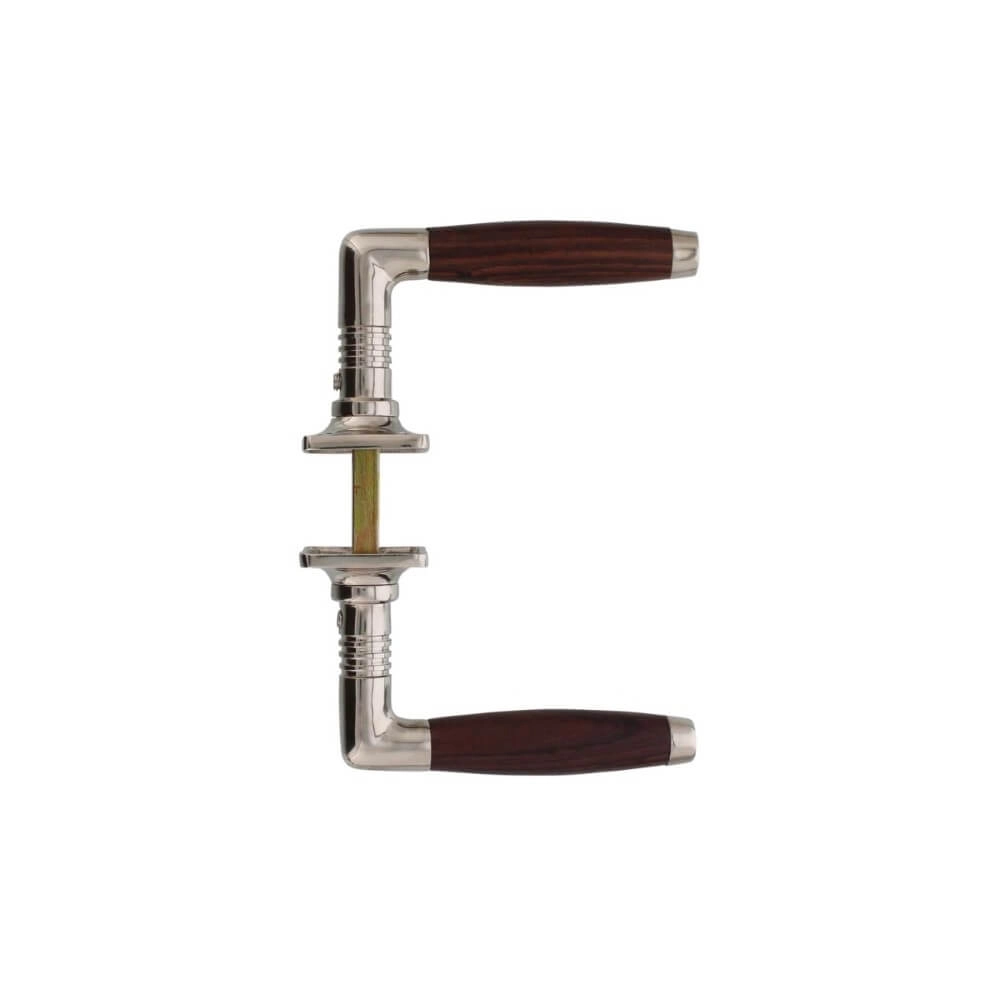 Jaren 30 deurklink Ton Palissander nikkel Intersteel 8714186443699