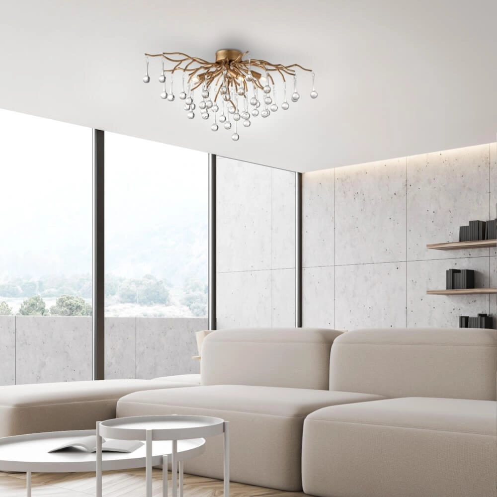 Kroonluchter Icicle messing 60cm Paul Neuhaus 4012248352069