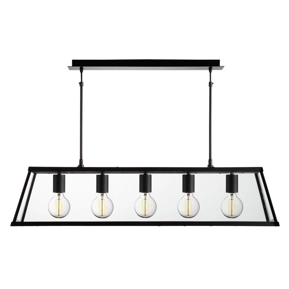 Zwarte hanglamp Voyager 5-lichts Zwarte hanglamp Voyager 5-lichts