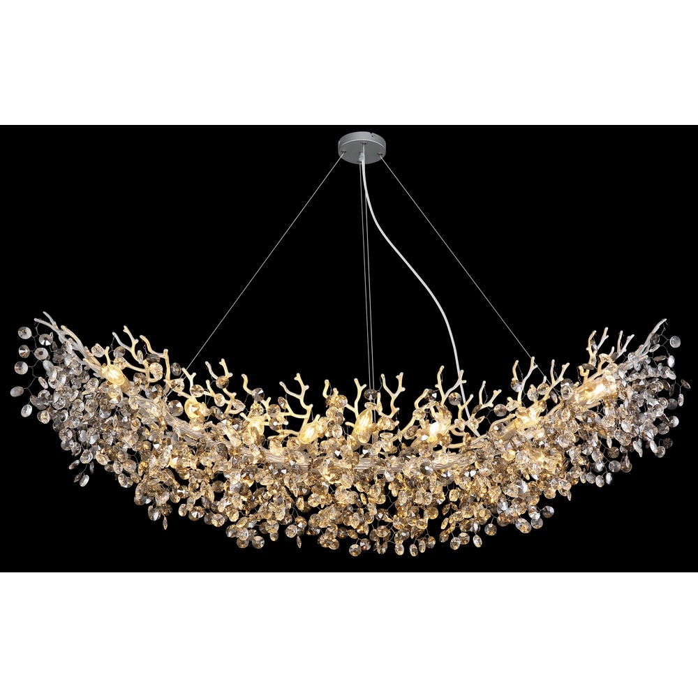 Hanglamp Queena zilvergrijs 150cm Globo 9007371533695