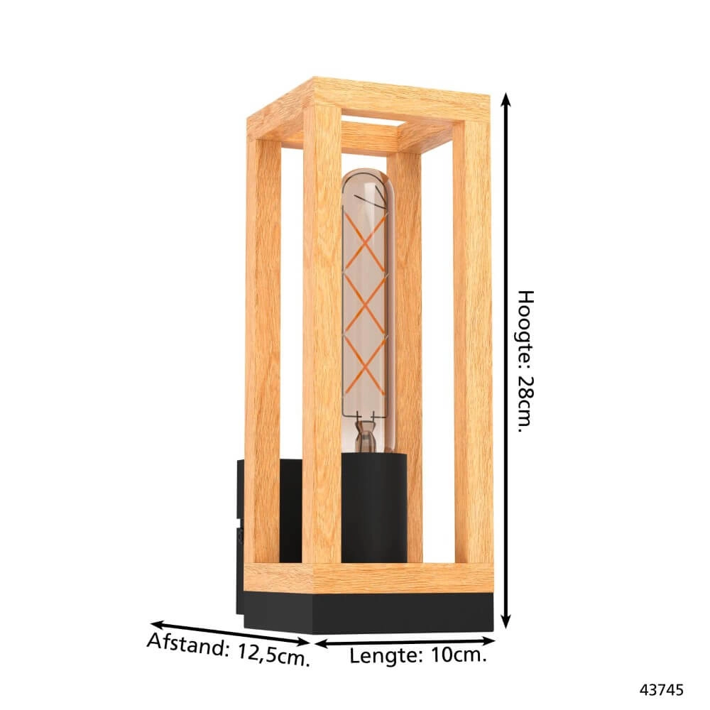 Houten muurlamp Nafferton Eglo 9002759437459