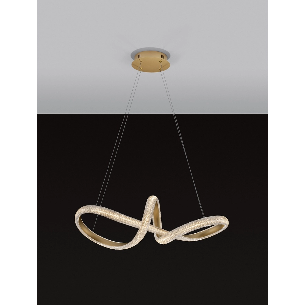 Hanglamp Medora krul goud 75cm Lyora 5212017433442