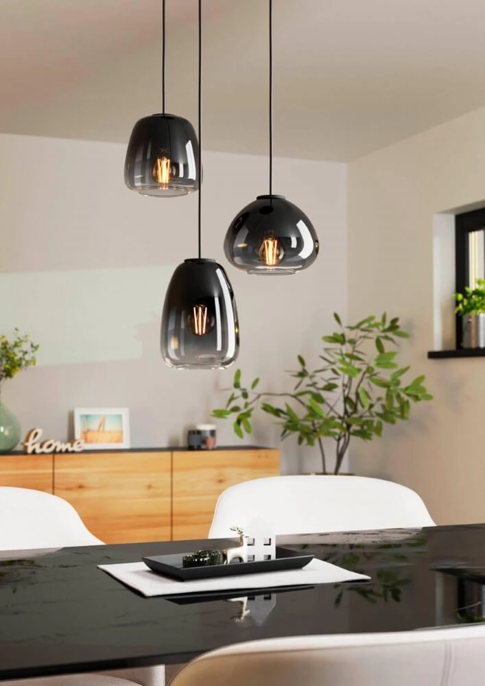 Vide hanglamp Aguilares met glas Eglo 9008606235568