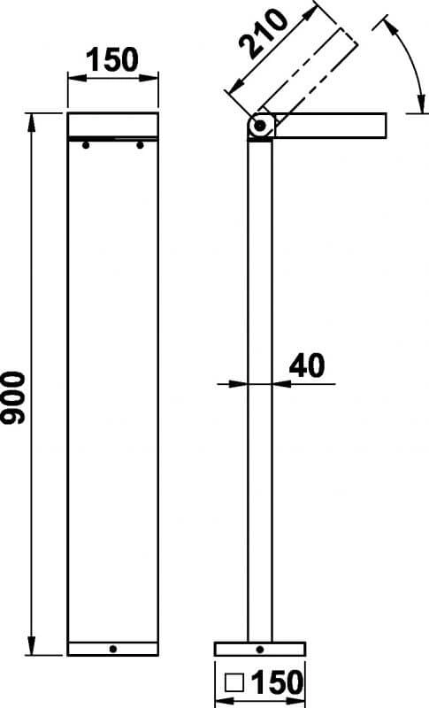Led verstraler buiten Parel 90cm - wit Albert 4007235822960