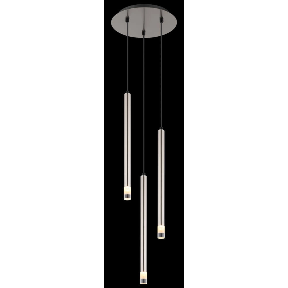 Design hanglamp Ryan 3-lichts nikkel Globo 9007371484041