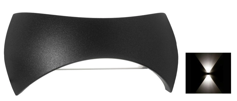 Up - downlighter Oval 12cm antraciet