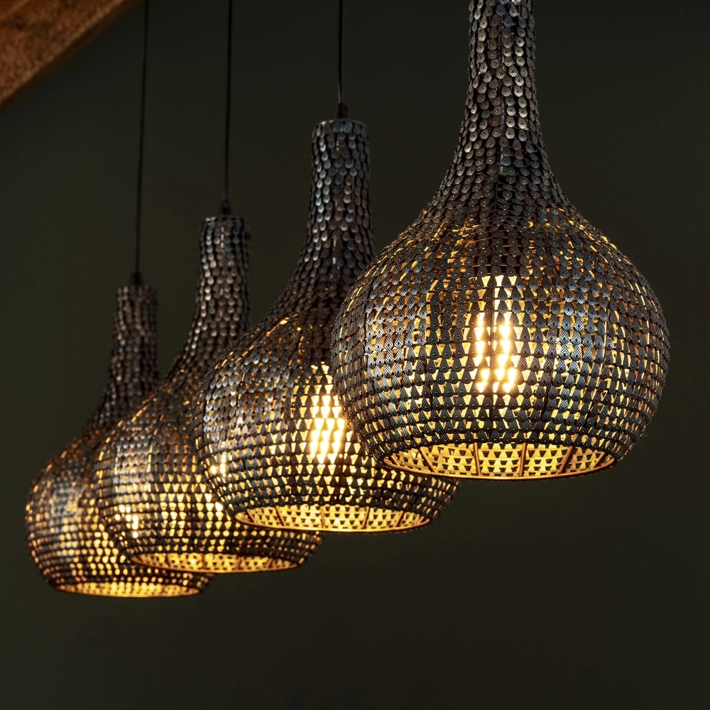 4L hanglamp Armor 4x Ø 25cm Lyora 8716803512900