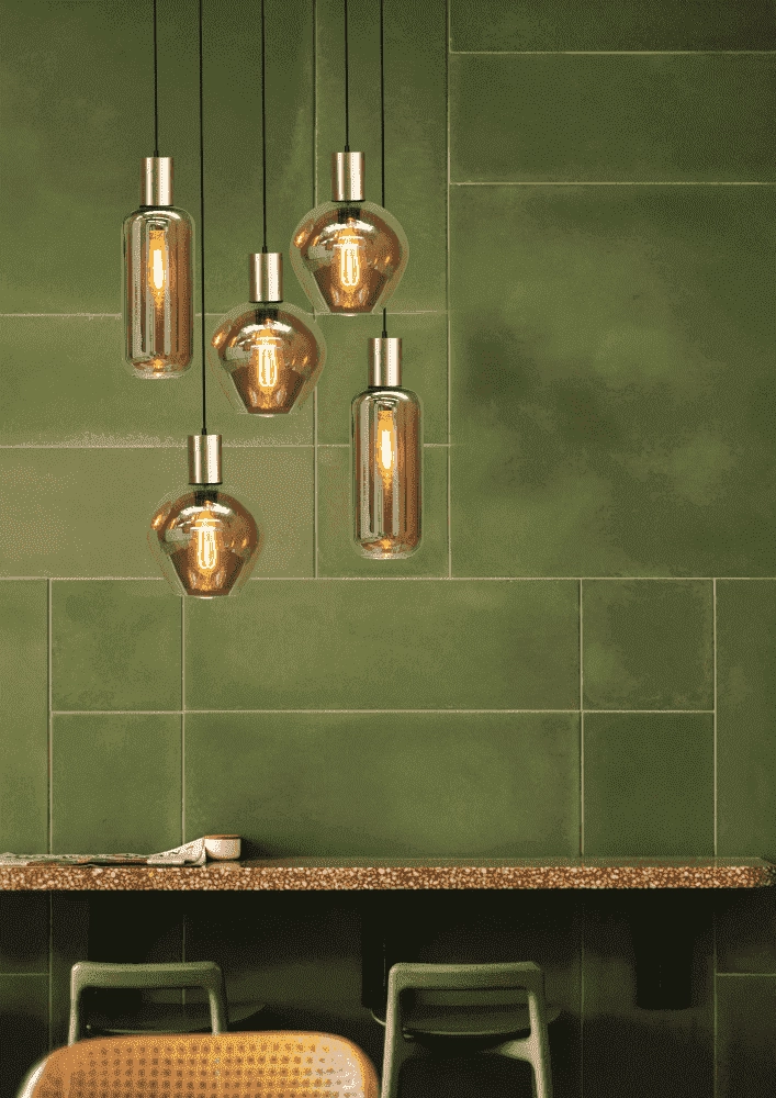 Hanglamp 5-lichts Bounty zwart met goud Masterlight 8718121247755