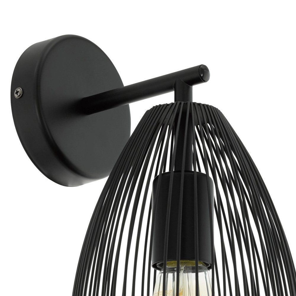 Zwarte wandlamp Clevedon Eglo 9002759491437