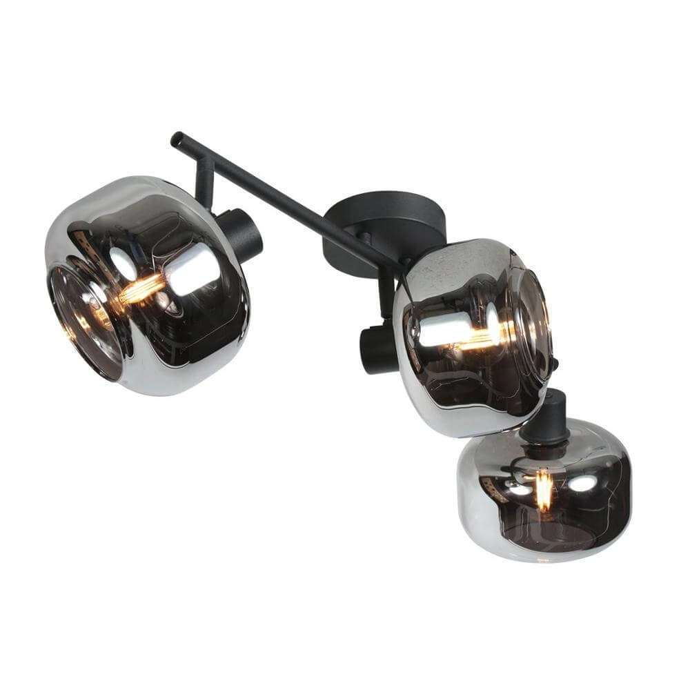 Zwarte plafondlamp Tenebris 3-lichts Zwarte plafondlamp Tenebris 3-lichts