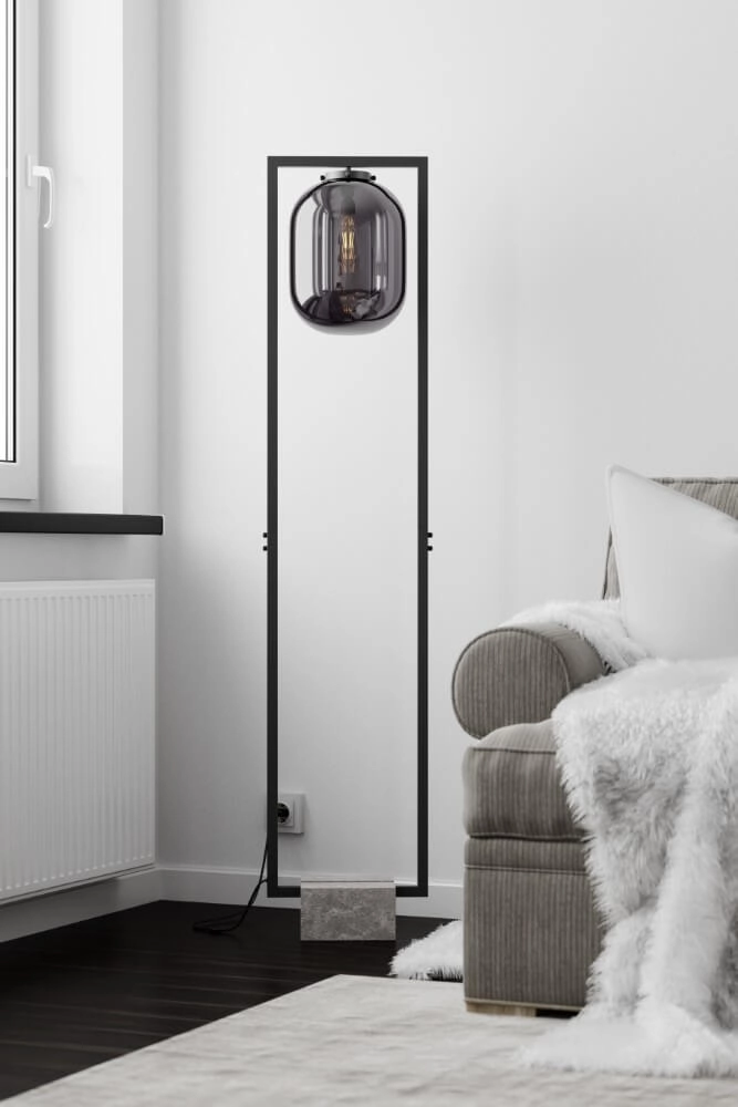 Staande lamp Dixton smoke glas By Rydéns 7391741008336
