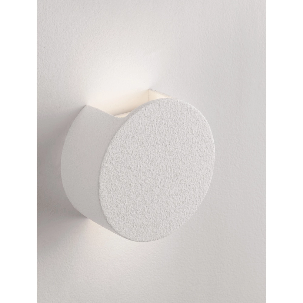 Ronde wandlamp Awa wit Ø 15,5cm