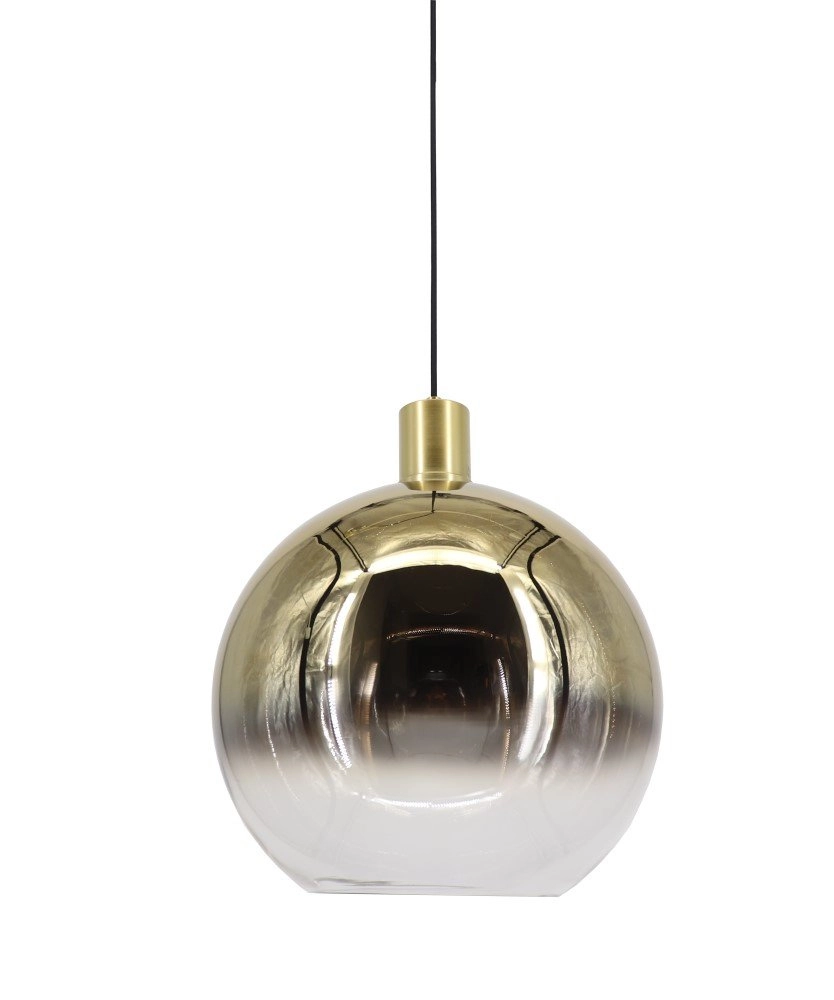 Ø 40cm hanglamp Rosario met goud glas Ø 40cm hanglamp Rosario met goud glas