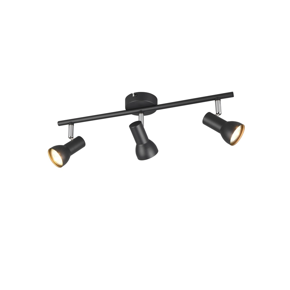 Plafondlamp Cantar zwart 3-lichts Plafondlamp Cantar zwart 3-lichts