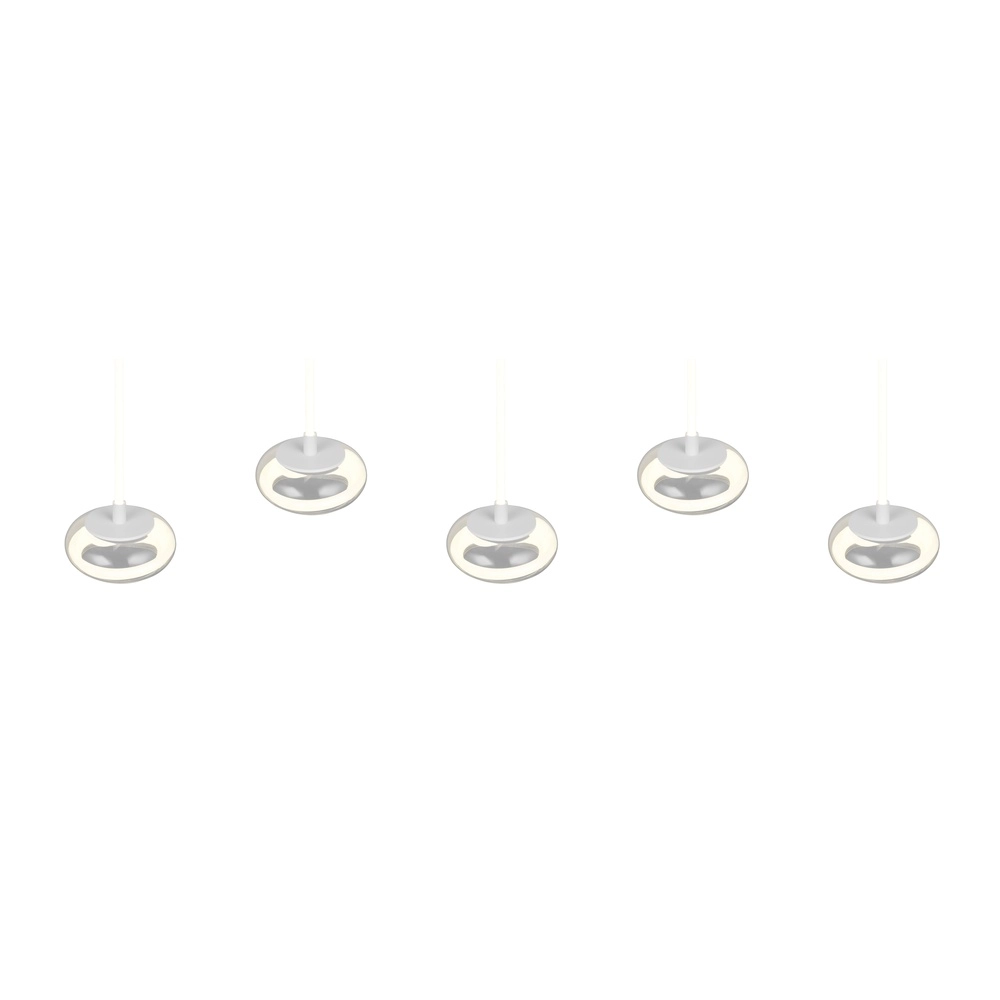 5-lichts design hanglamp Tarsia wit Trio 4017807683400