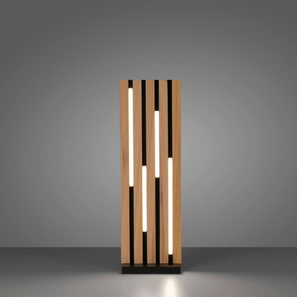 Design vloerlamp Q-Akustik hout Paul Neuhaus 4012248385401