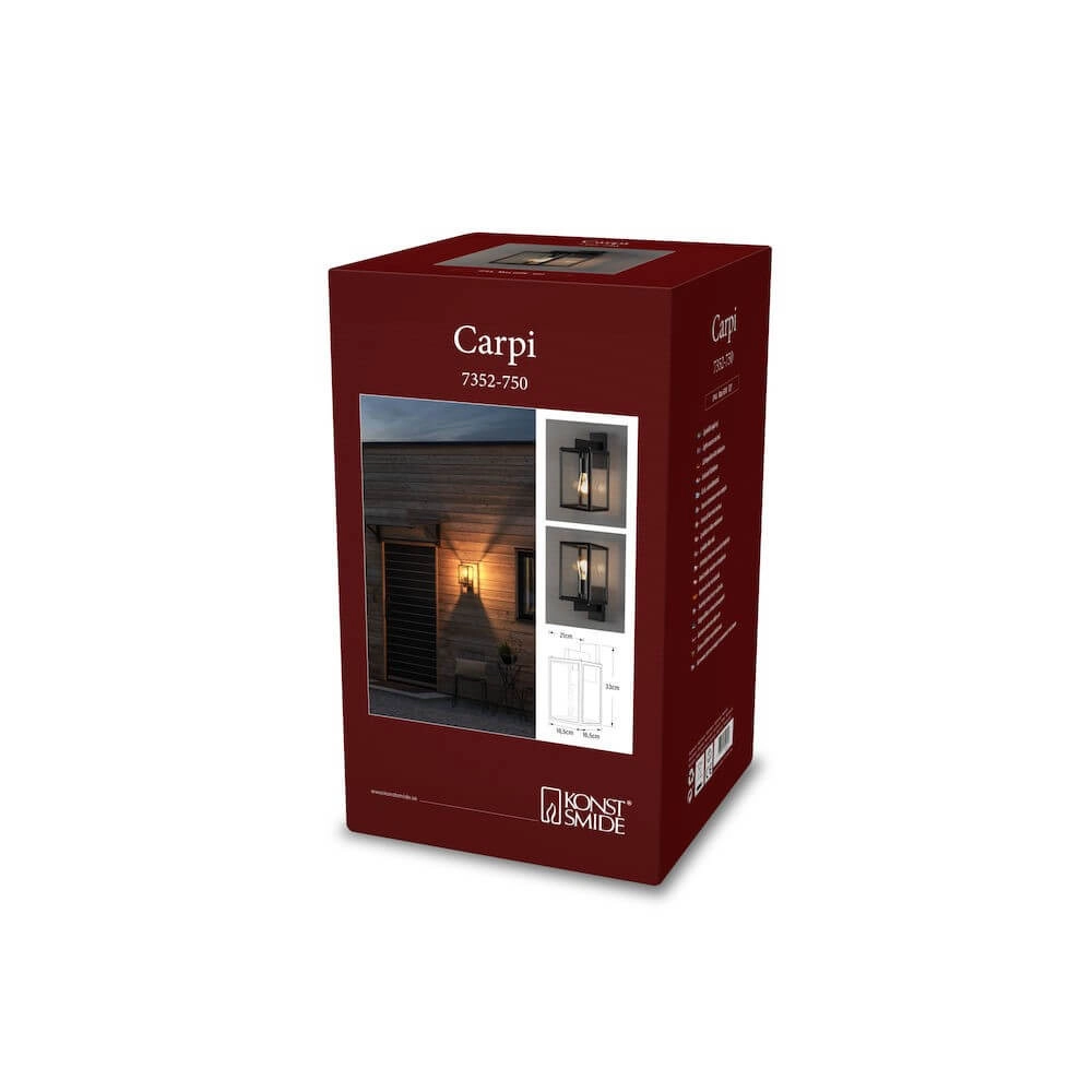 Zwarte buitenlamp Carpi KonstSmide 7318307352757