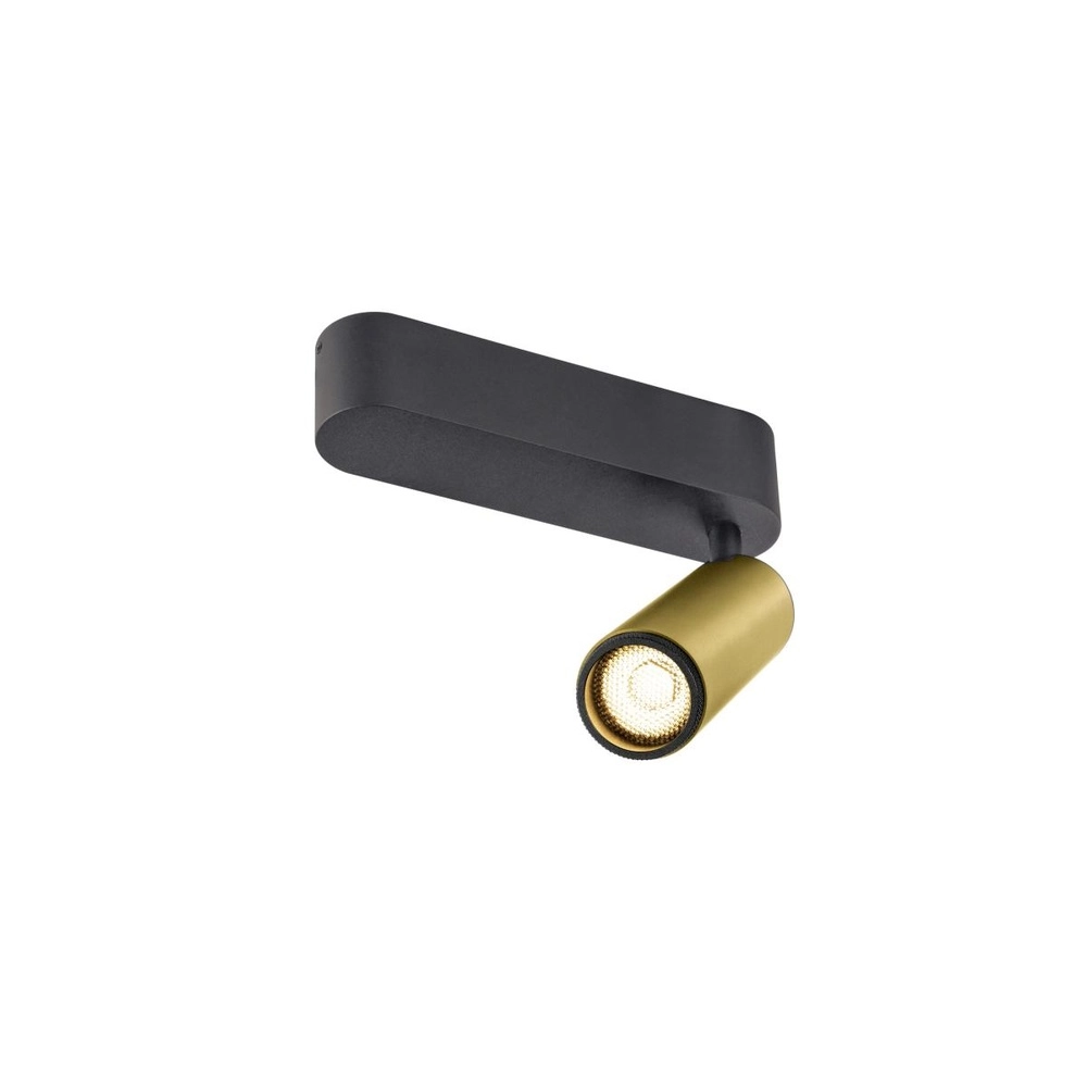 Opbouwspot Grip! M goud met zwart 3000K Opbouwspot Grip! M goud met zwart 3000K
