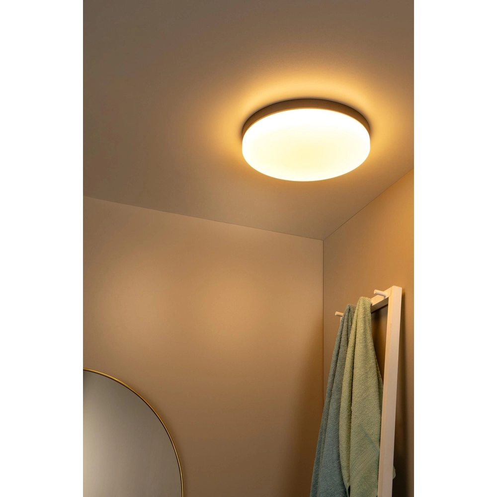 Plafonniere Biskit Ø 40cm - IP44 zwart Lucide 5411212792198