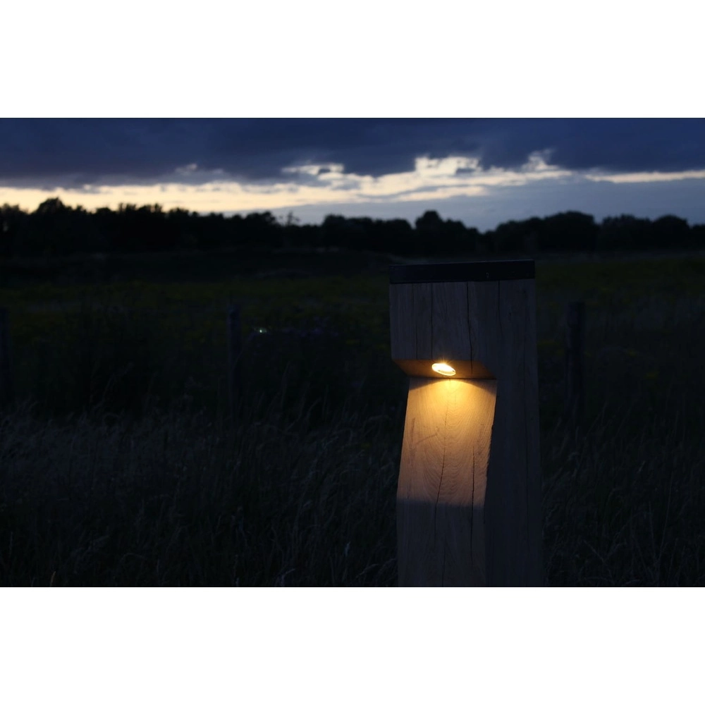 Houten solar padverlichting Eye Solar Eiken - 17,5x17,5x90 - 2200K Timberlab 8716803513877