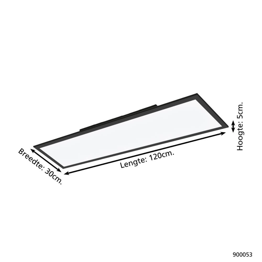 Plafonnière Zigbee Salobrena-Z 120x30cm zwart Eglo 9008606221899