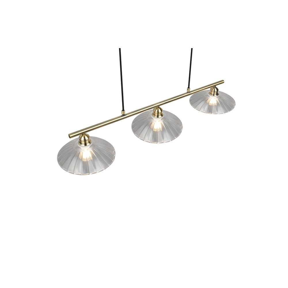 Klassieke hanglamp Eluna 3-lichts oud messing Trio 4017807682526
