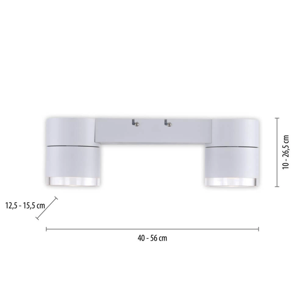 Witte plafondlamp Pure Nola 2-lichts Paul Neuhaus 4012248374542