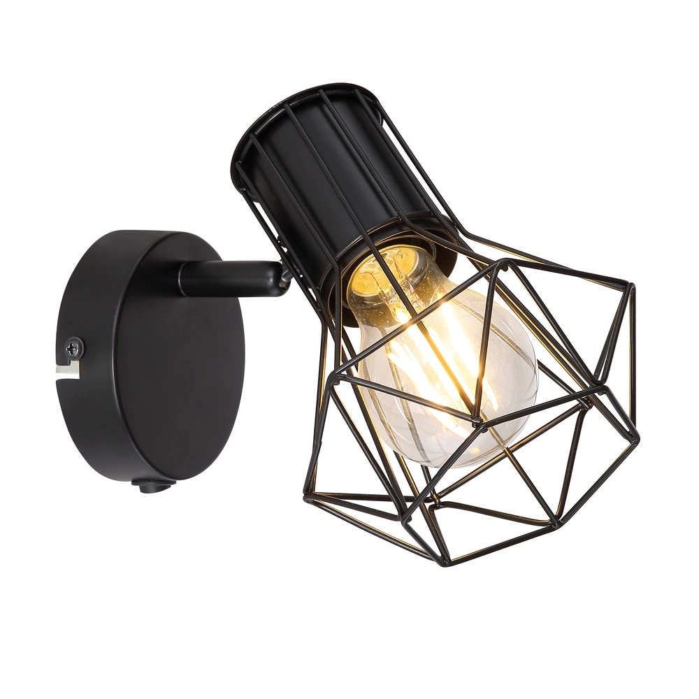Wandlamp Priska zwart