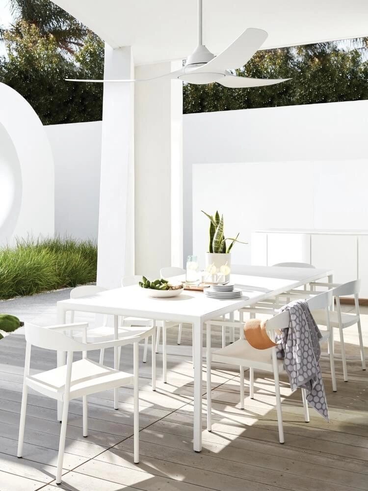 Strakke plafondventilator Mariner Ø 143cm IP55 Beacon 9333509136743