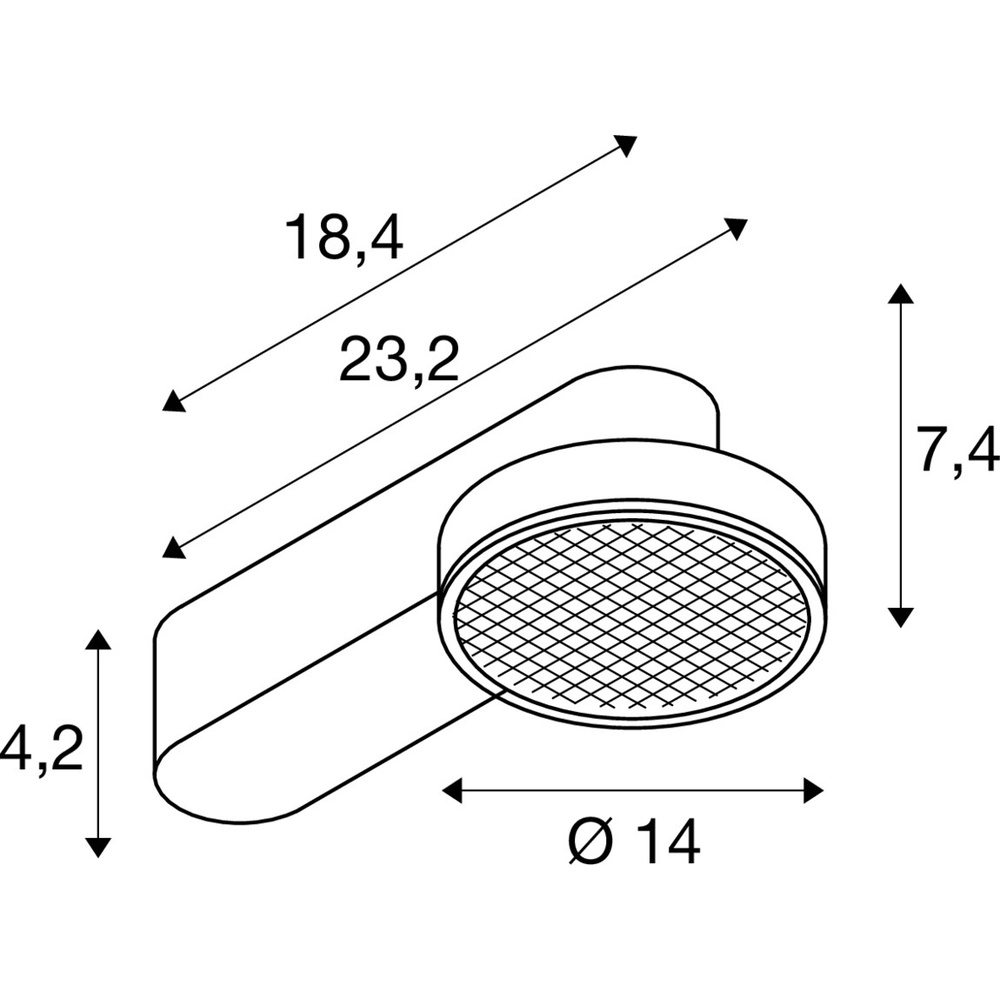 Plafondlamp Grip! Flat zwart SLV 4024163304368