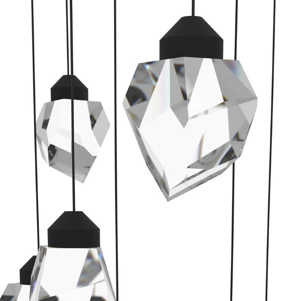 10-lichts hanglamp Sindicat zwart Stars of Light 9008606307104