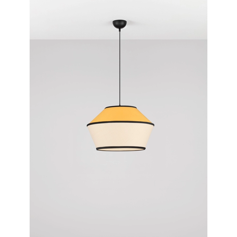 Hanglamp Veliss wit met geel Lyora 5212017493859