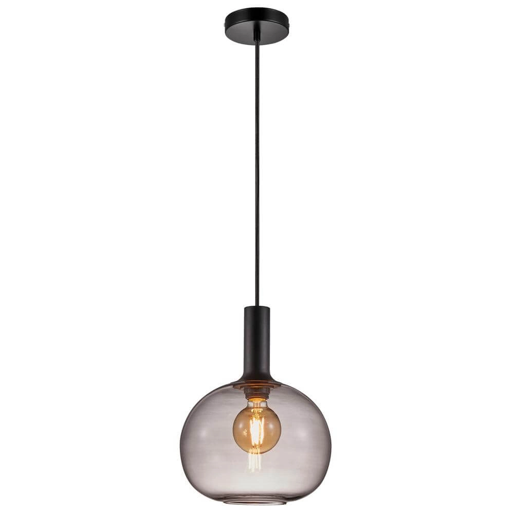 Glazen hanglamp Alton bol Ø 25cm smoke glas